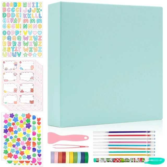 Main image of Album Self Adhesive, 2x3 3x5 4x6 inch DIY Scrapbook with 25 Blank Pages, Gifts for Mom, Family Baby and Wedding (Mint)