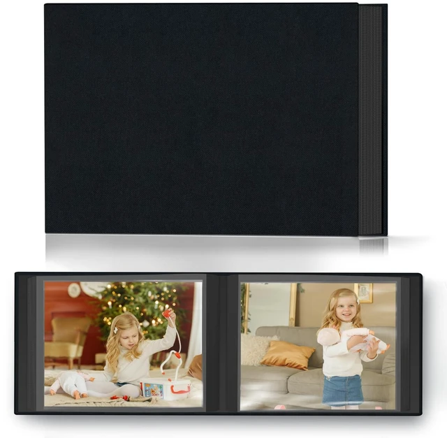 Main image of Photo Album 4x6 48 Pockets for Wedding Gifts,Linen Hardcover Picture Albums for Family Anniversary Baby Vacation Pictures