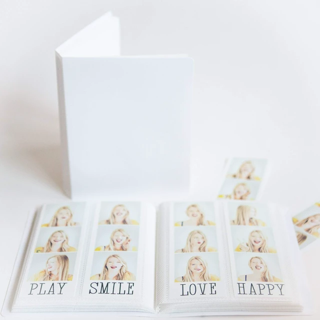 Alt view image 3 of 5 - Booth Photo Album - For Wedding or Party- Holds 120 Photobooth 2x6 Photo Strips - Slide In (WHITE)