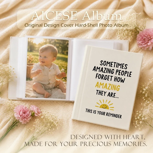 Alt view image 2 of 7 - Gifts Hardcover Photo Album 4x6 18 Pockets | Going Away Farewell Gifts for Coworkers Women, Sometimes Amazing People Forget Small Photo Album Memory Book Keepsake