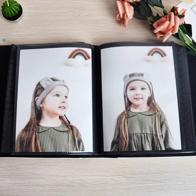 Alt view image 6 of 7 - Album 4x6, Soft Fabric Cover Pictures Photo Albums Memory Book for Family Baby Wedding Anniversary Birthday (Black, 100 Pockets)