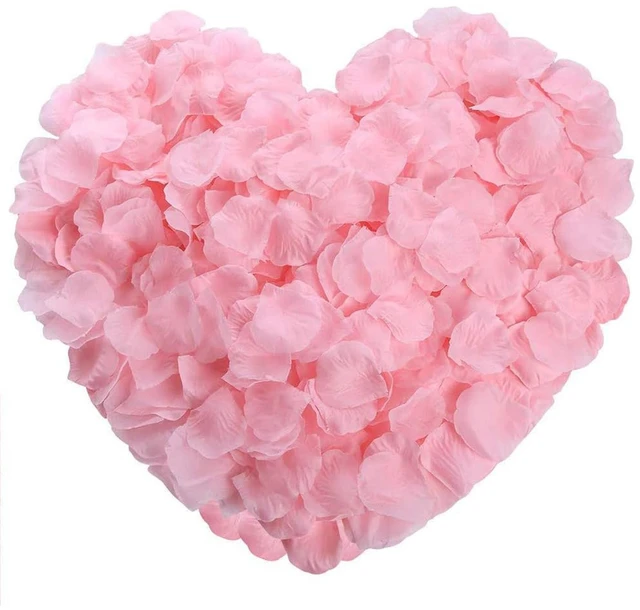 Alt view image 2 of 7 - 1500PCS Pink Rose Petals Silk Rose Petals for Romantic Night for Her Set Wedding,Party,Proposal Anniversary Decorations
