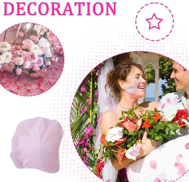 Alt view image 6 of 7 - 1500PCS Pink Rose Petals Silk Rose Petals for Romantic Night for Her Set Wedding,Party,Proposal Anniversary Decorations