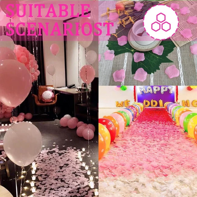 Alt view image 7 of 7 - 1500PCS Pink Rose Petals Silk Rose Petals for Romantic Night for Her Set Wedding,Party,Proposal Anniversary Decorations