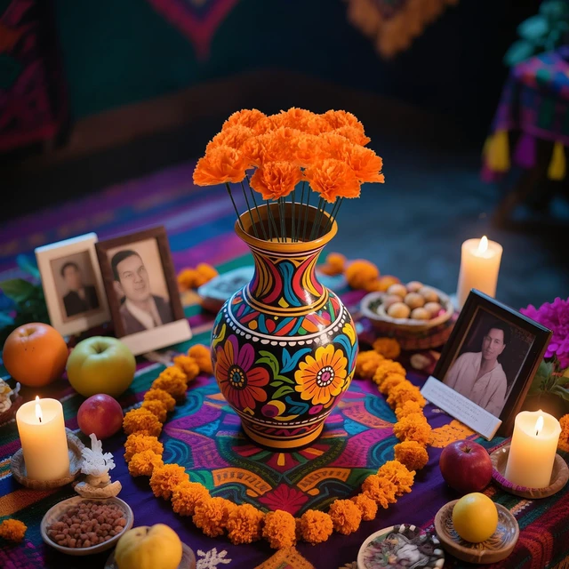 Alt view image 5 of 7 - Marigold Heads Bulk and 12 Monarch Butterfly for Dia De Los Muertos Diwali Decorations for Home Wreath Garland DIY Day of The Dead Altar Decor Orange