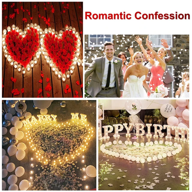 Alt view image 3 of 7 - 300PCS Fake Rose Petals for Romantic Night Festive Atmosphere Creation Gold | Artificial Rose Petals Romantic for Marriage Proposa Wedding Valentine's Day Decoration Party Activities