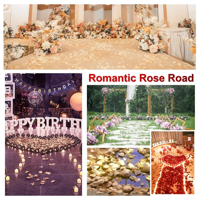 Alt view image 4 of 7 - 300PCS Fake Rose Petals for Romantic Night Festive Atmosphere Creation Gold | Artificial Rose Petals Romantic for Marriage Proposa Wedding Valentine's Day Decoration Party Activities