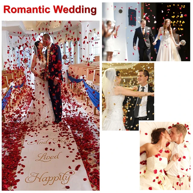 Alt view image 5 of 7 - 300PCS Fake Rose Petals for Romantic Night Festive Atmosphere Creation Gold | Artificial Rose Petals Romantic for Marriage Proposa Wedding Valentine's Day Decoration Party Activities