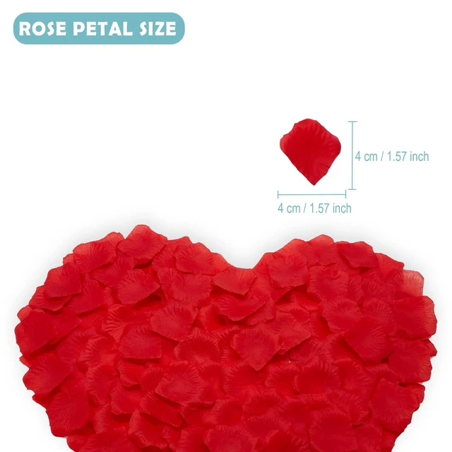 Alt view image 2 of 7 - 1200 PCS Fake Artificial Red Rose Petals | Artificial Roses Petals, For Marry Me, Valentines, Proposal, Wedding, Love Decorations, Romantic Party