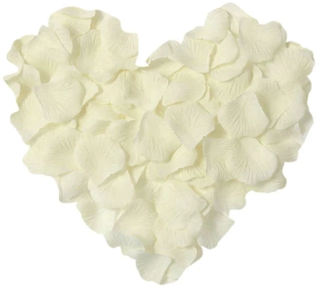 Main image of 1000 Pcs Artificial Silk Rose Petals Decoration Wedding Party Color Ivory
