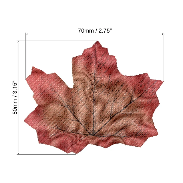 Alt view image 2 of 5 - Artificial Leaves, 200 Pcs Mixed Fall Maple Autumn Fake Leaf for Wedding Party Thanksgiving Halloween Decoration, 4 Assorted Color