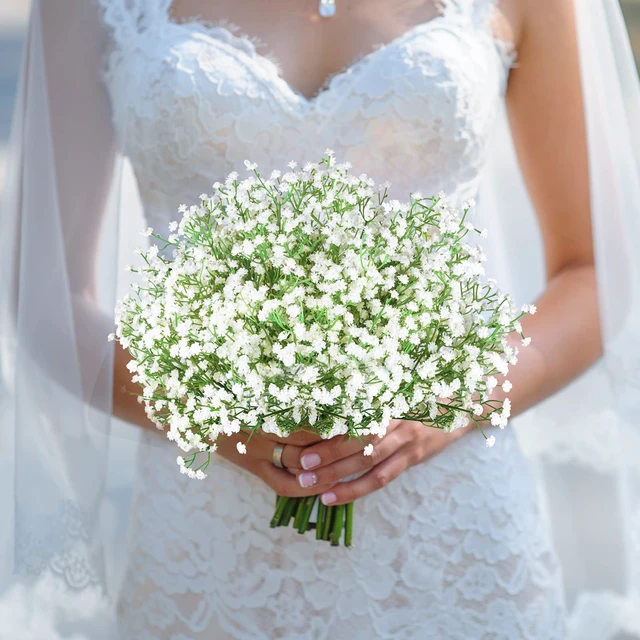 Alt view image 7 of 7 - 21'' Babys Breath Artificial Flowers 6Pcs White Gypsophila Faux Flowers | Realistic Babys Breath Real Soft Touch For Wedding Bouquet Centerpieces Floral Arrangement Baby Shower Vase Filler