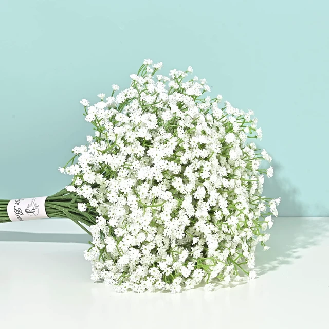 Main image of 6Pcs Babys Breath Artificial Flowers, 21'' White Gypsophila Fake Flowers | Realistic Baby Breath Flowers Artificial Bulk for Wedding Centerpieces Bouquet Floral Arrangement Baby Shower Vase Filler