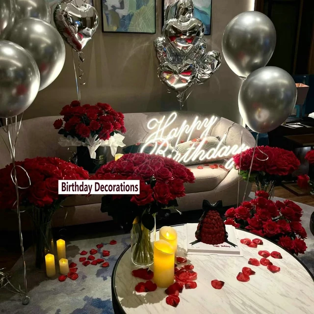 Alt view image 5 of 7 - 2200 PCS Dark-Red Silk Rose Petals for Romantic Night,Wedding,Proposal Anniversary Flower Decorations