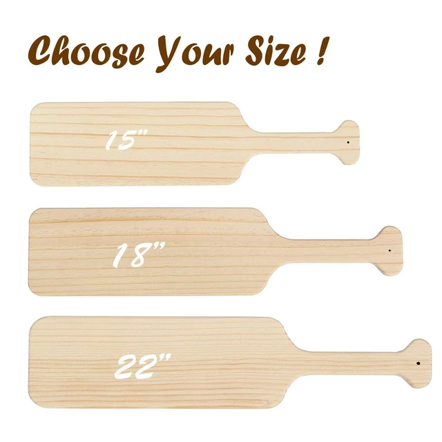 Alt view image 5 of 7 - 15inch Unfinished Pine Sorority Paddle for Greek Gifts, Frat Paddle | Easy to Paint, Smooth Surface, Natural Texture Wood, Frat Paddle for Act and DIY Projects