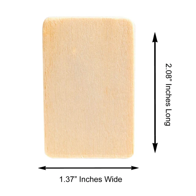 Alt view image 7 of 7 - Z Outlet 50 Pack Unfinished Natural Wood Rectangle Blank Pieces Wooden Tags Slices for Arts & Crafts, Painting DIY Decorations, Embellish, Burning & Staining (2.08 x 1.37 Rectangle)