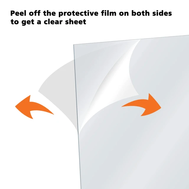 Alt view image 3 of 7 - Sheets Acrylic Sheets 6 Pack of 8x10 0.04 Thick Clear Plastic Cast Transparent Plexi Glass for Crafting Projects, Picture Frame Glass, DIY Display, Easy to Cut