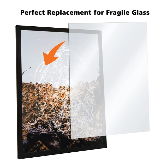 Alt view image 4 of 7 - Sheets Acrylic Sheets 6 Pack of 8x10 0.04 Thick Clear Plastic Cast Transparent Plexi Glass for Crafting Projects, Picture Frame Glass, DIY Display, Easy to Cut