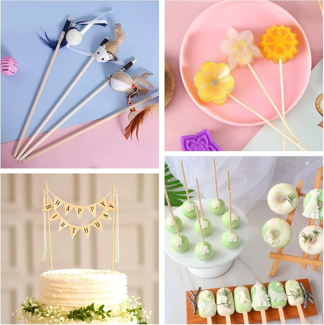 Alt view image 6 of 6 - 150 Pcs Wooden Dowel Rods, 1/8 X 12 Inch Craft Sticks | Smooth Unfinished Wood, Easy To Paint, For Crafts, Cake Dowels, Flower Bouquet, Model Making