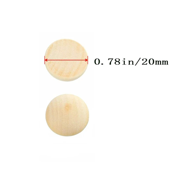 Alt view image 2 of 5 - 100pcs Half Wood Balls Unfinished Natural Half Ball Split Wood Balls for DIY Projects and Craft Supplies (20mm)