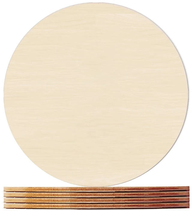 Main image of Wood Rounds for Crafts 10 Inch - 5 Pack | Unfinished Wood Circles for Crafts, Round Wooden Discs, Circle Wood Sign Blank