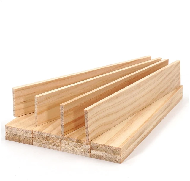 Main image of Wood Strips Slats for Wall, Square Wooden Dowels for Crafts 1/8"x 1" x 6", 20 PCS Wood Trim Planks for Crafting, Unfinished Pine Wooden Sticks Lumber Pieces for Woodworking Models Making Dollhouses