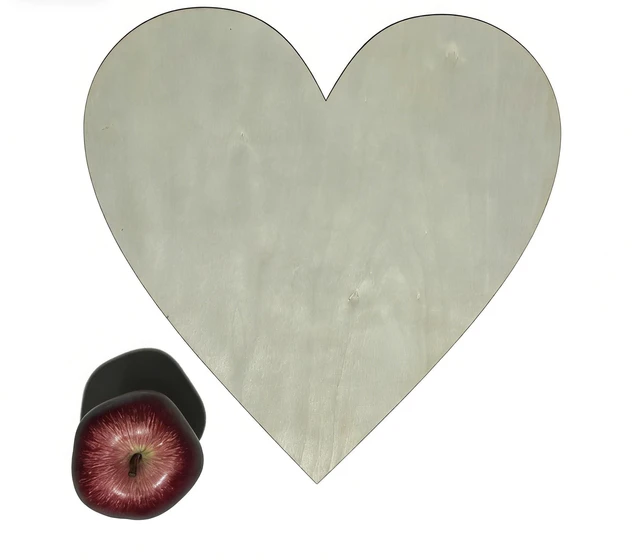 Main image of 12 inch Wood Hearts, Natural Unfinished Wood Heart Cutout Shape, 3 Pack