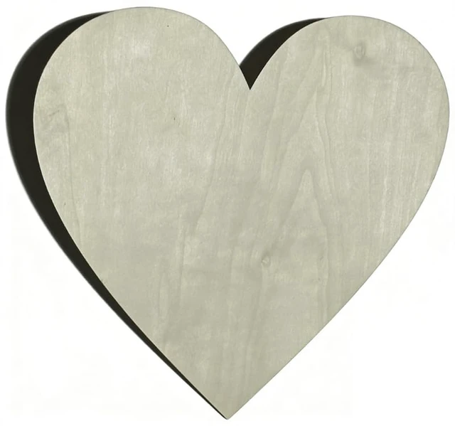 Alt view image 2 of 5 - 12 inch Wood Hearts, Natural Unfinished Wood Heart Cutout Shape, 3 Pack