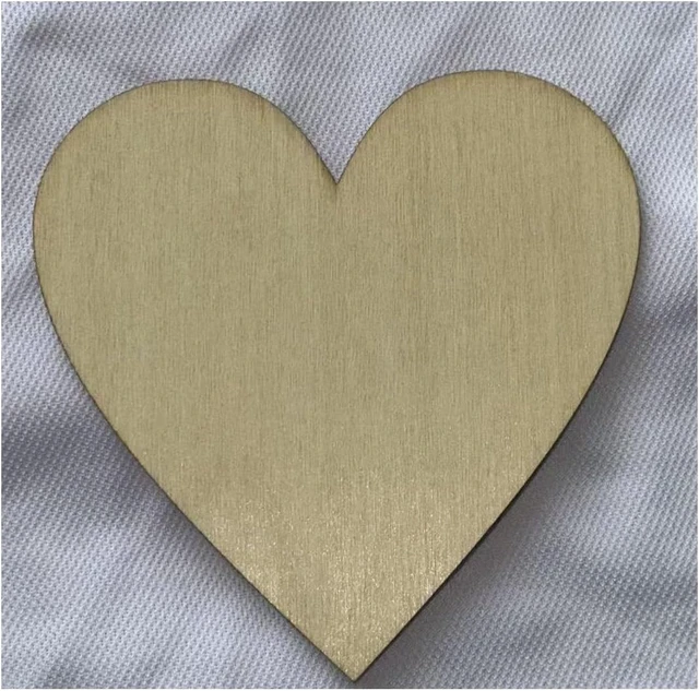 Alt view image 4 of 5 - 12 inch Wood Hearts, Natural Unfinished Wood Heart Cutout Shape, 3 Pack