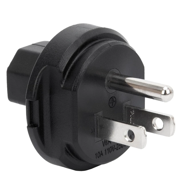 Alt view image 5 of 6 - 2 Pack NEMA 5-15P to C13 Plug, WINXUS NEMA 5-15P Male to C13 AC Power Adapter, 3 Prong to IEC 320 C13 Adapter Plug, Rated Current 10A, Rated Voltage 125V