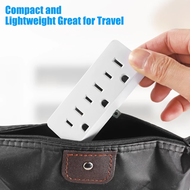 Alt view image 3 of 7 - Grounded Adapter 3-Prong to 2-Prong Triple Outlet Converter - UL Listed 3 Pin to 2 Pin Polarized Plug Extender Power Strip, Wall Plug Splitter with 3 AC Outlets for Household Appliances (2)