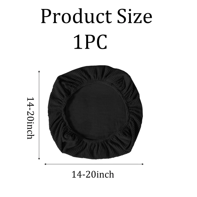 Alt view image 2 of 7 - One Stretch Office Chair Cover, Universal Elastic Computer Desk Seat Slipcover, Washable Removable Protective Cover for Rotating Swivel Chair, Anti-Dust(Black)