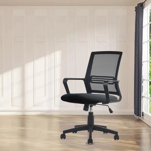Alt view image 7 of 7 - One Stretch Office Chair Cover, Universal Elastic Computer Desk Seat Slipcover, Washable Removable Protective Cover for Rotating Swivel Chair, Anti-Dust(Black)