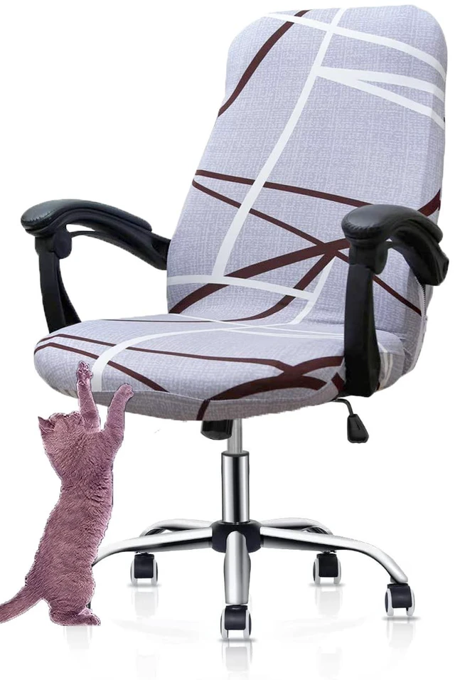 Main image of Computer Office Chair Covers for Stretch Universal Rotating Chair Desk Chairs ONLY Chair Covers (F, Medium)