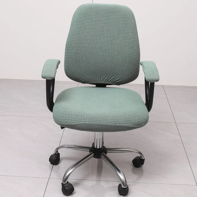 Alt view image 4 of 7 - Office Chair Cover with Armrest Covers Universal Stretch Desk Chair Cover, Computer Chair Slipcovers