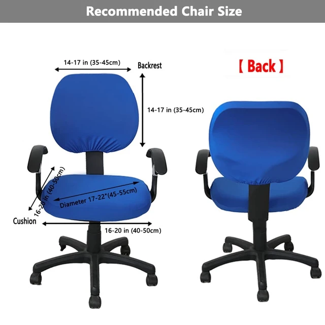 Alt view image 6 of 7 - Office Chair Cover with Armrest Covers Universal Stretch Desk Chair Cover, Computer Chair Slipcovers