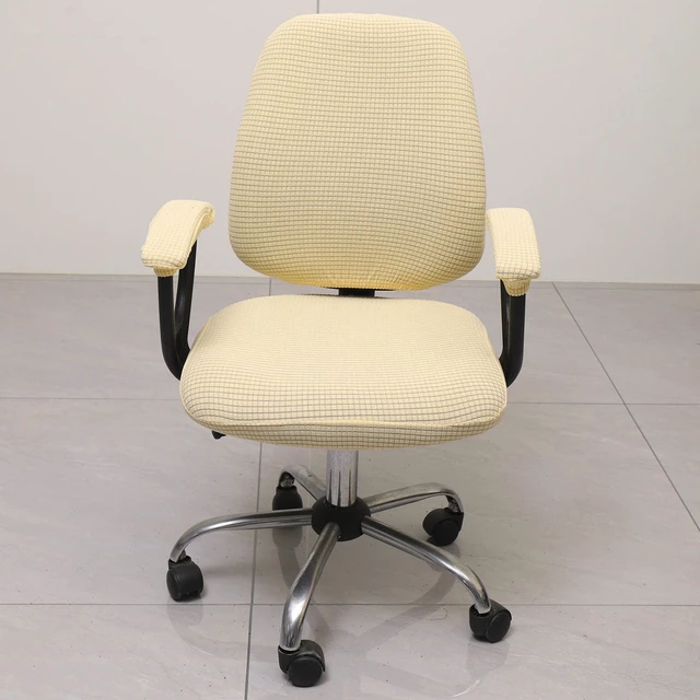 Alt view image 4 of 7 - Office Chair Cover with Armrest Covers Universal Stretch Desk Chair Cover, Computer Chair Slipcovers