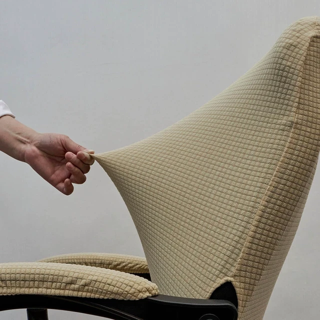 Alt view image 7 of 7 - Office Chair Cover with Armrest Covers Universal Stretch Desk Chair Cover, Computer Chair Slipcovers