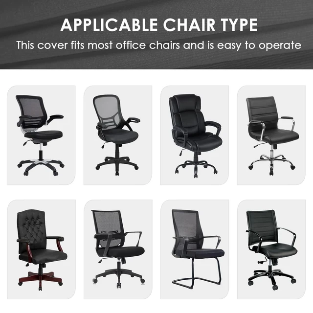 Alt view image 7 of 7 - Office Chair Cover- Large, Dark Pink- Removable Computer Chair Cover for Office Chair with Zipper for Universal Rotating Chair Desk Chair Cover Chair Seat Washable Protector for Pets
