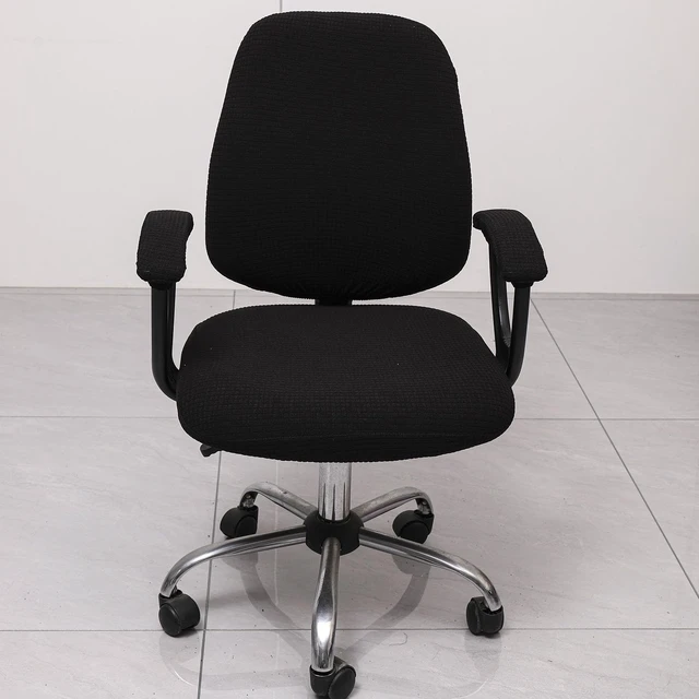Alt view image 5 of 7 - Office Chair Cover with Armrest Covers Universal Stretch Desk Chair Cover, Computer Chair Slipcovers