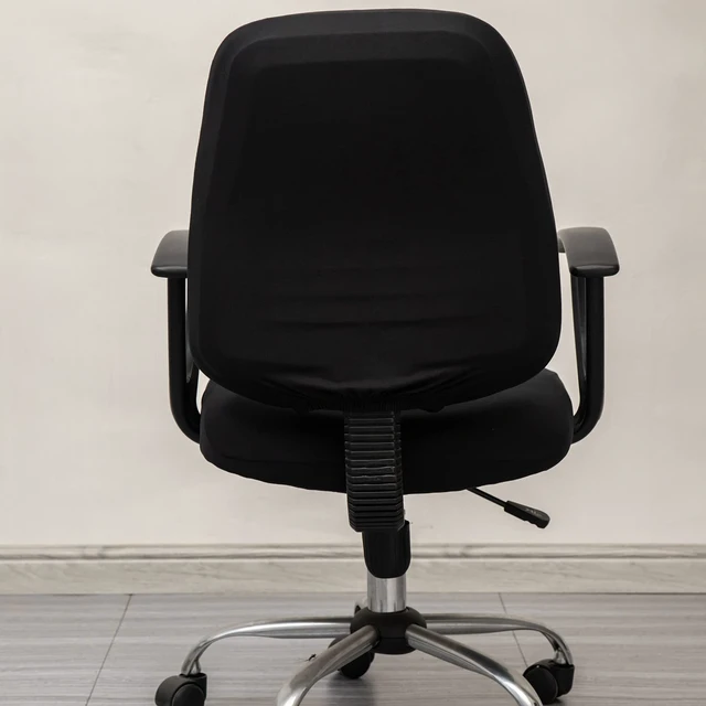 Alt view image 5 of 7 - Computer Office Chair Covers, Protective & Stretchable Universal Chair Cover, Stretch Rotating Chair Slipcover (Black)