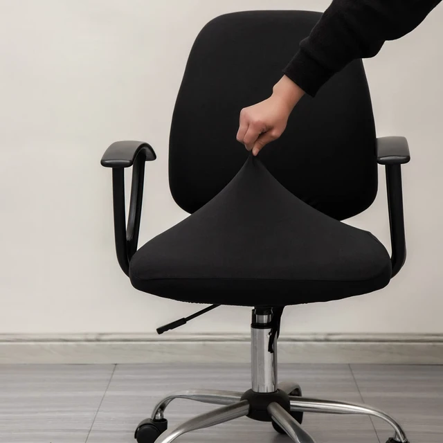 Alt view image 4 of 7 - Computer Office Chair Covers, Protective & Stretchable Universal Chair Cover, Stretch Rotating Chair Slipcover (Black)