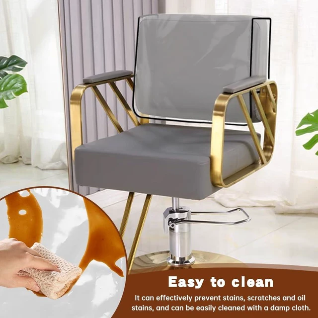 Alt view image 5 of 7 - 2Pcs Salon Chair Cover Protectors,Clear Hairdressing Chair Back Covers | (19.8*15.9*4.7inch) Fits Most Standard Back Reinforced Precision Stitched Covers to Prevent Damage Spa Chairs