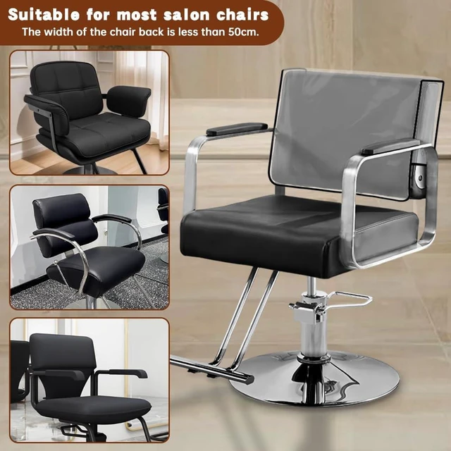 Alt view image 6 of 7 - 2Pcs Salon Chair Cover Protectors,Clear Hairdressing Chair Back Covers | (19.8*15.9*4.7inch) Fits Most Standard Back Reinforced Precision Stitched Covers to Prevent Damage Spa Chairs