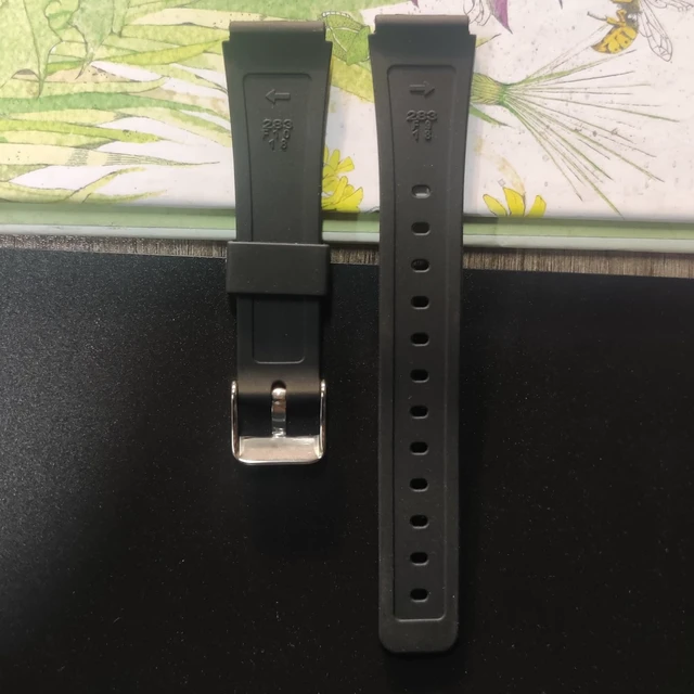 Alt view image 3 of 6 - Replacement Band for Casio F-84/F-91W/F-94/F-105/A158/A168, Soft PU Watch Strap for Casio A158 Series (Black)