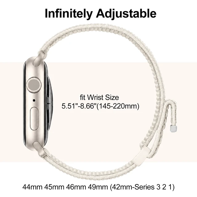 Alt view image 5 of 7 - Sport Band Compatible with Watch Bands Series 11 10 46mm, 9 8 7 45mm, 4 5 6 & SE 2 3 44mm, Ultra 49mm for Women Men, Stretchy Straps, Breathable, Soft Loop Ideal for Outdoor