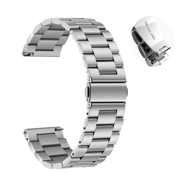 Alt view image 2 of 7 - Steel Watch Band 20mm Quick Release Universal Metal Watchband,Smart Watch Strap Replacement Band for Men Women