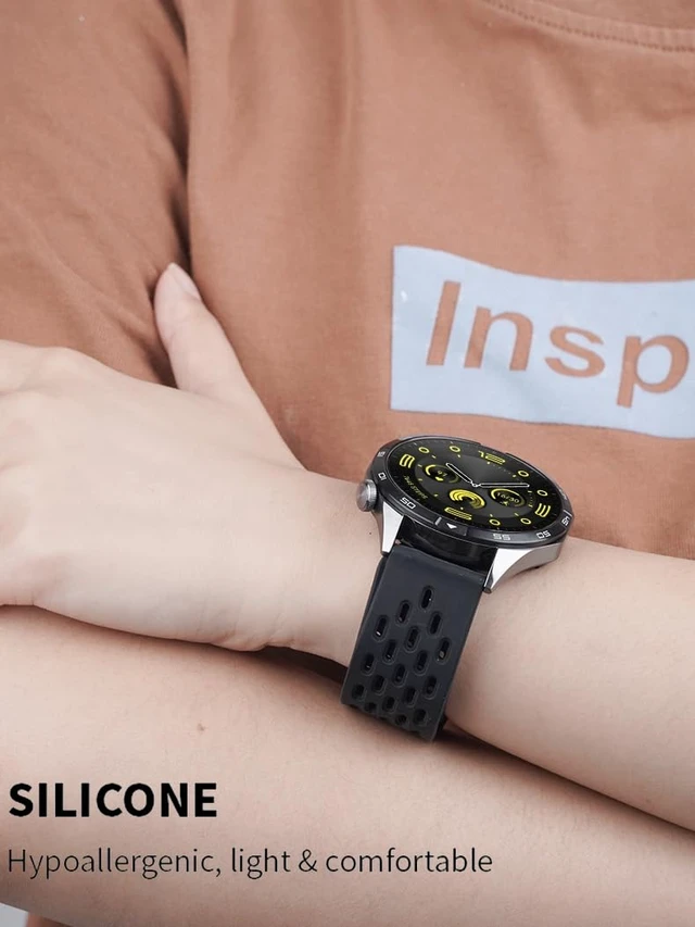 Alt view image 7 of 7 - Magnetic Silicone 22mm Watch Band Quick Release for Men Women | Sport Strap Sweatproof Breathable Soft Wristband for Men Women, Black