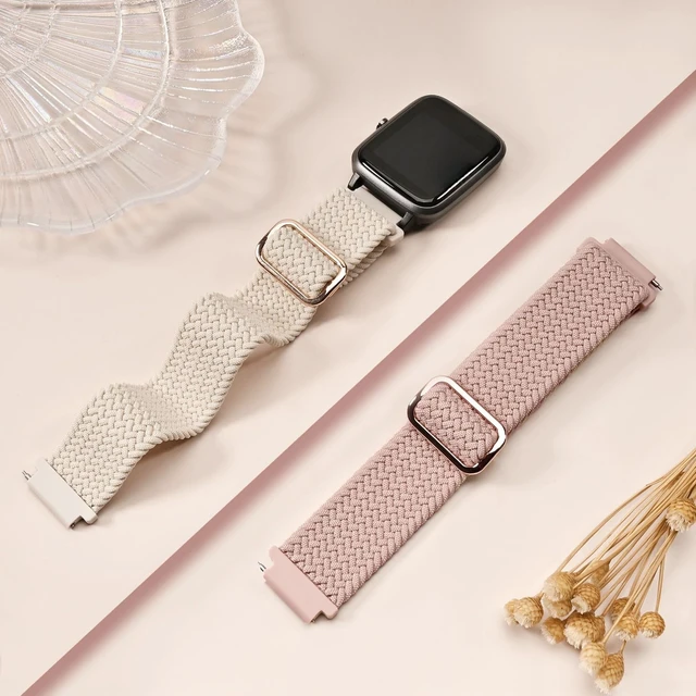 Alt view image 2 of 7 - 2 Pack Braided Elastic Bands for IDW13,IDW16,IDW19 Smartwatch, 22mm Soft Nylon Straps for Fitpolo IDW13/Woneligo W13/FITVII HM57, TOOBUR/ENOMIR/MILOUZ/Gydom/Faweio/Amzhero/Tensky IDW19 Watch Women Men