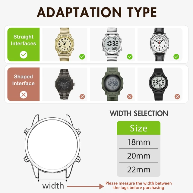 Alt view image 2 of 7 - 18mm Expansion Watch Bands,Stainless Steel Quick-release Strap | One-piece Design, Unisex Elastic Watch Strap - Silver